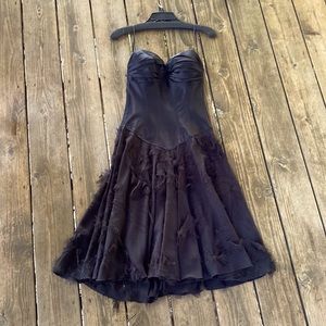 Dina Bar-el Black Cocktail Dress 100% Silk